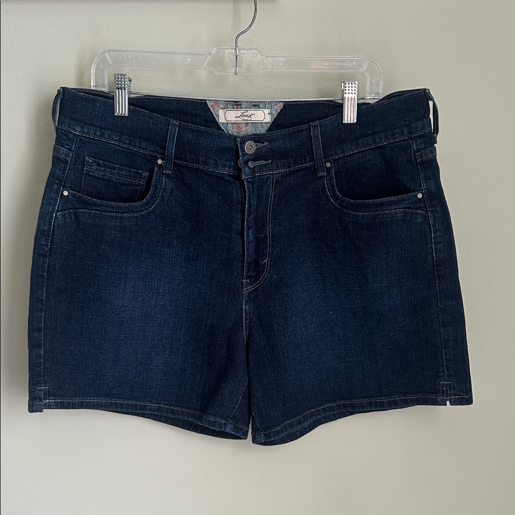 Levi's Womenâs Dark Indigo Jean Shorts